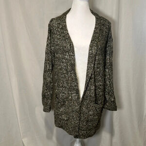 women’s Lucky Brand cotton blend knit open front cardigan size small